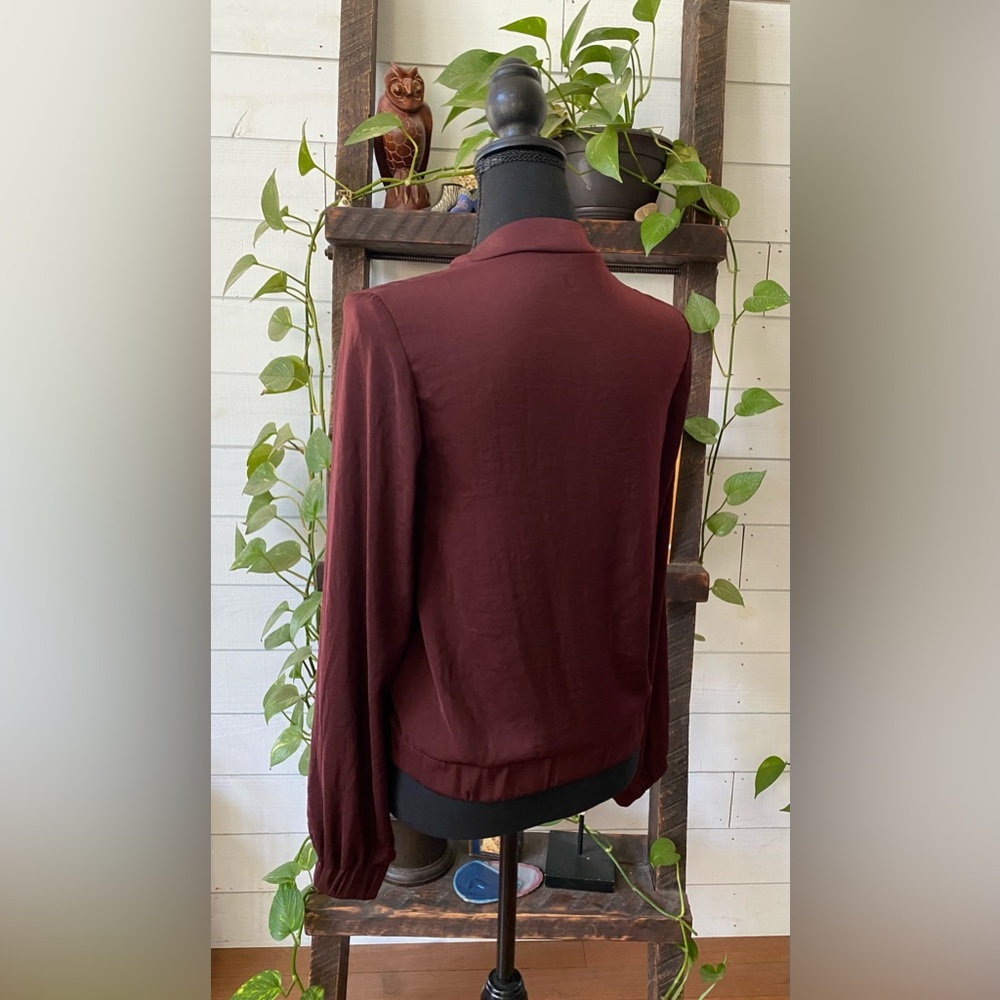 H&M: Women's Burgundy Bomber Jacket - Picture 11 of 17